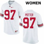 Women's Ohio State Buckeyes #97 Noah Potter White Nike NCAA College Football Jersey On Sale YVP3444GS